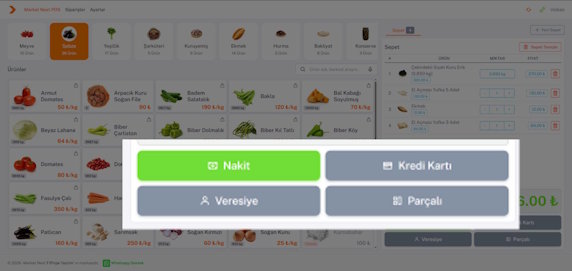 Parçalı Satış, Veresiye Satış, Kredi kartı