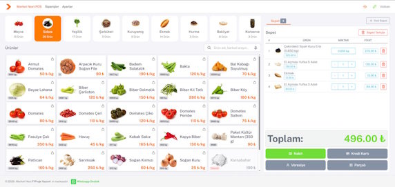 Barkodlu satış programı ekran görüntüsü